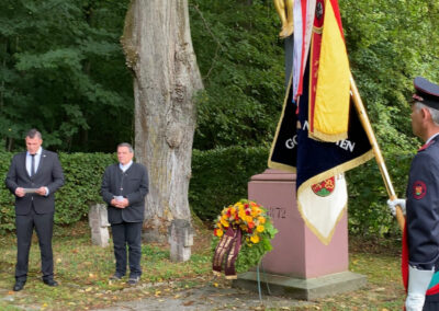150 Jahresfeier der Einweihung des Friedhofskreuzes am Soldatenfriedhof.